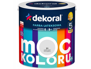 Dekoral Farba MOC KOLORU 2,5L Lekko Szary