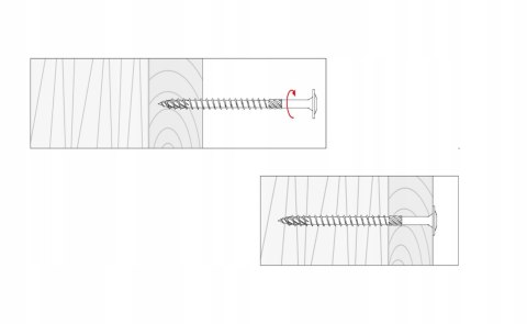 Wkręty Talerzowe Do Drewna WKCP 10x320 (25szt)