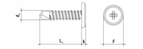 Wkręt podkładkowy samowier. WSPC 4.2x13 (1000szt)