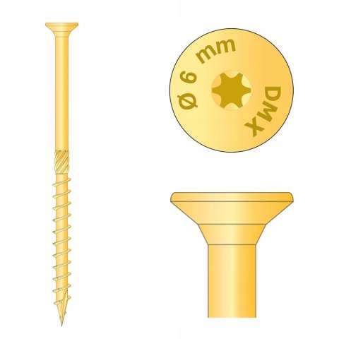 Wkręty Stożkowe Do Drewna CS 4,5x70 DMX (200szt)