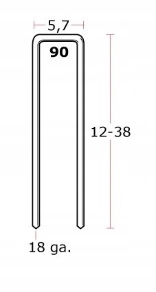 Zszywki stolarskie do zszywacza TYP 90 32mm 5000szt galwanizowane ZST9032G1